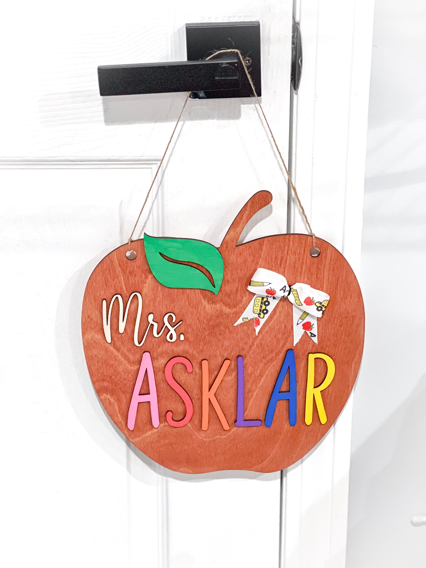 Hanging Teacher Sign