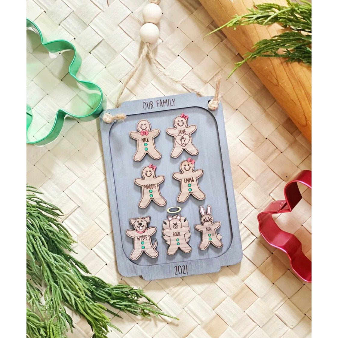 Personalized Gingerbread Family Ornament