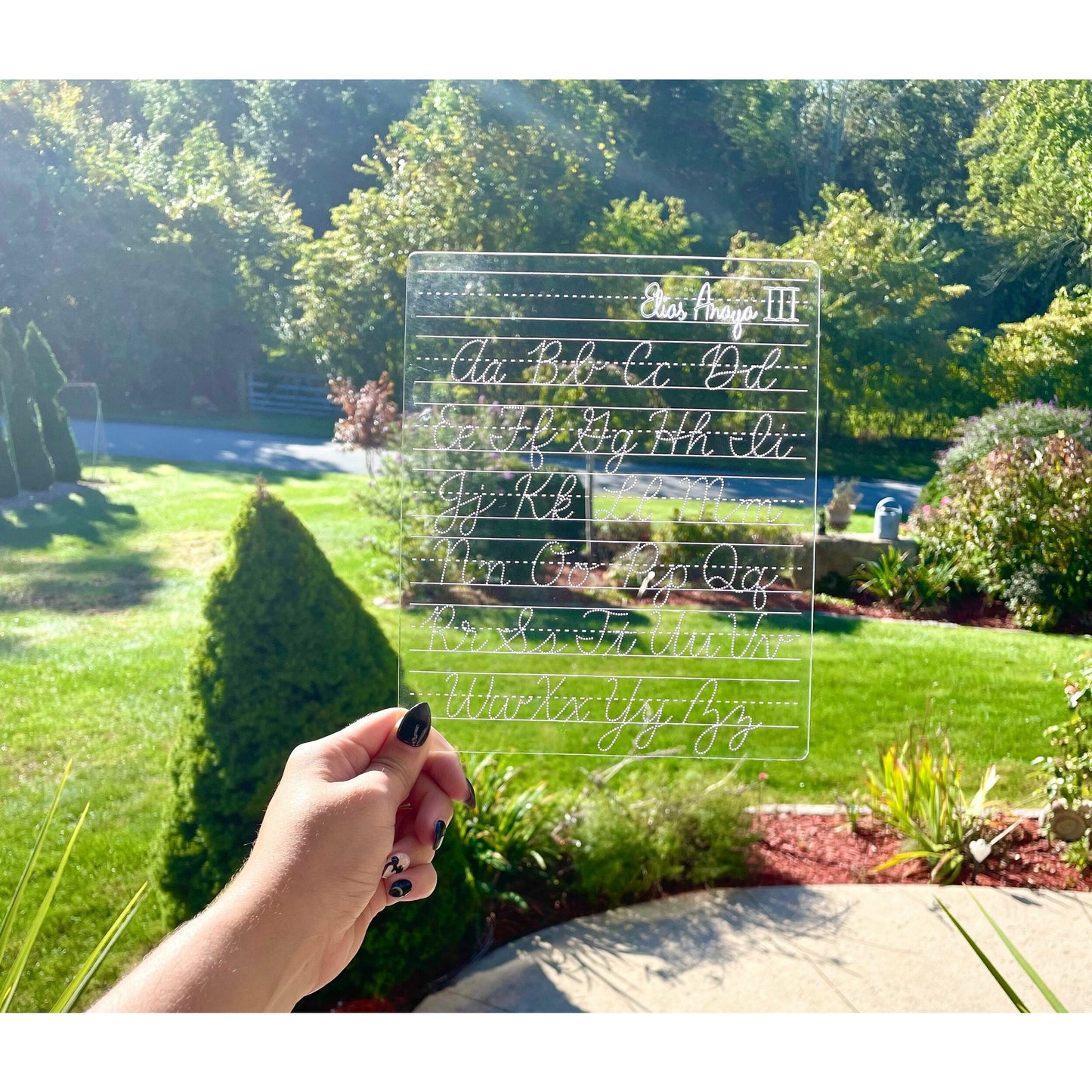 Dry Erase Cursive Practice Tracing