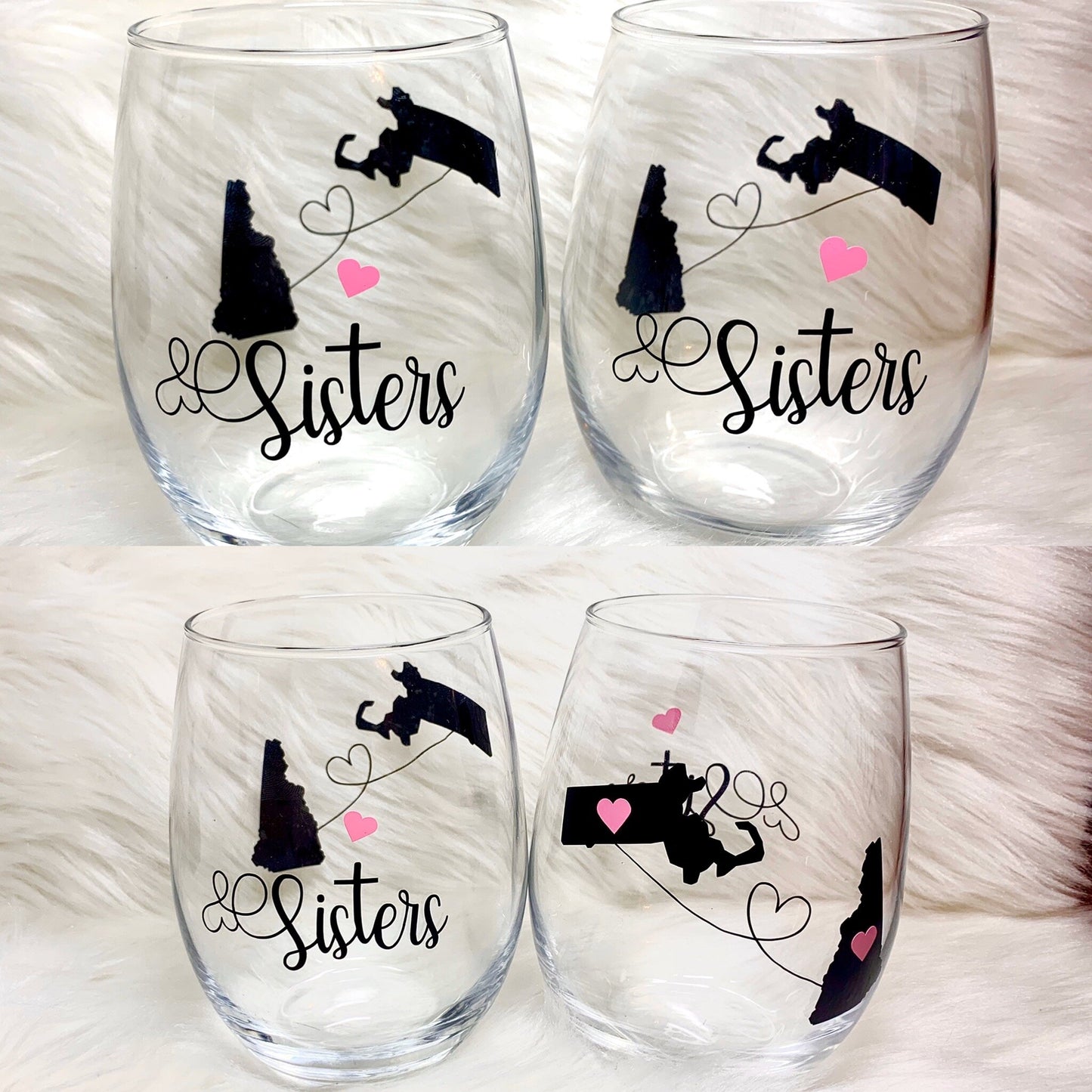 Sisters/BFF Wine Glasses
