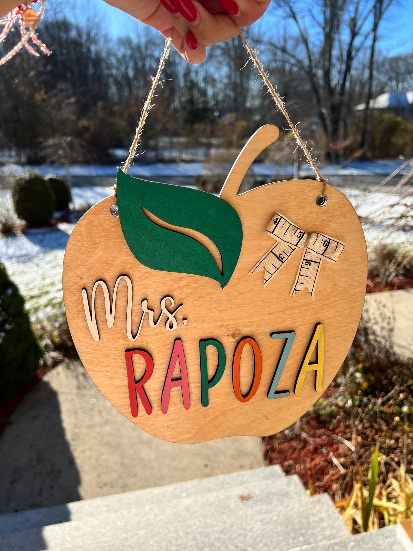 Hanging Teacher Sign