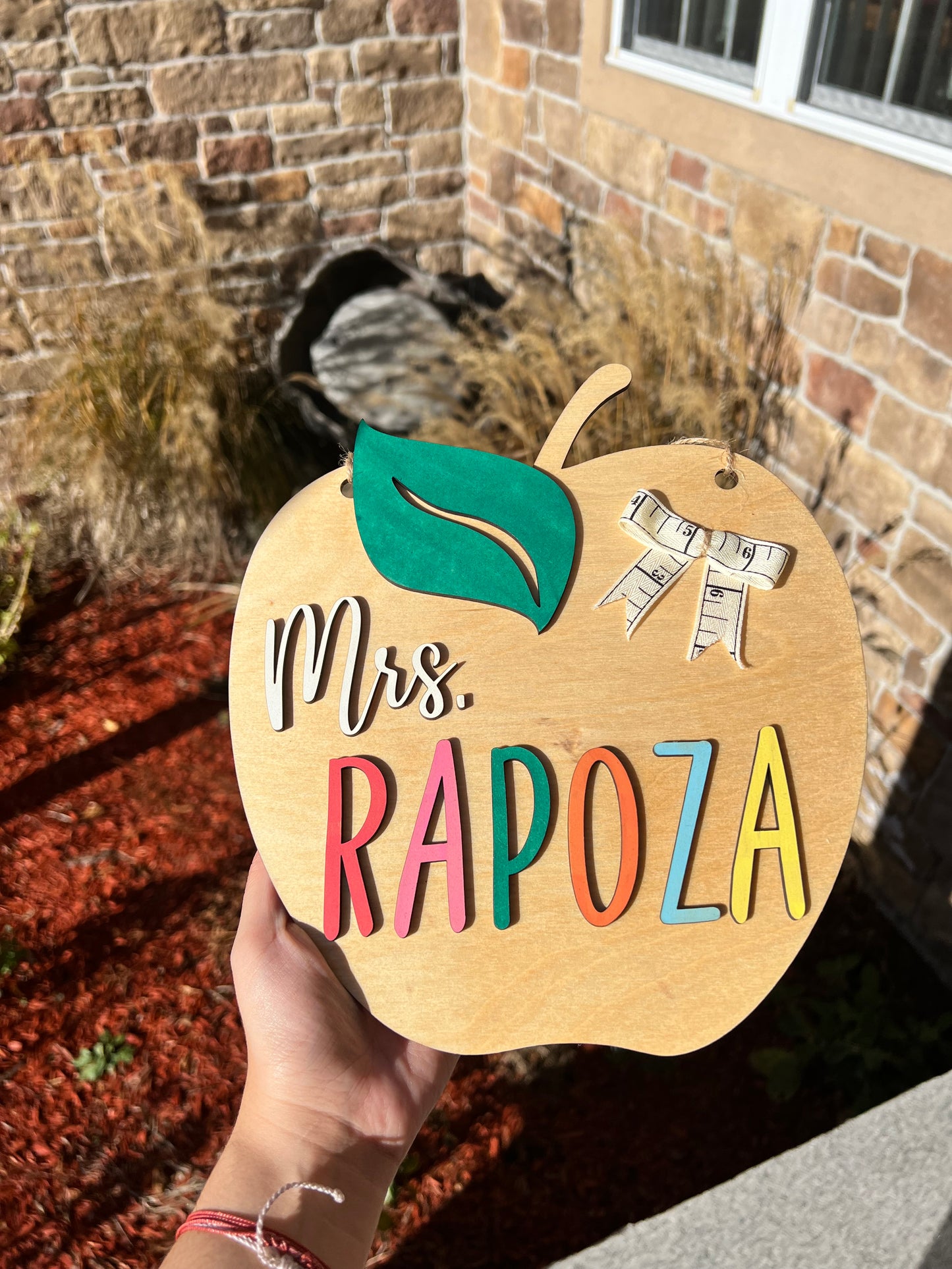 Hanging Teacher Sign