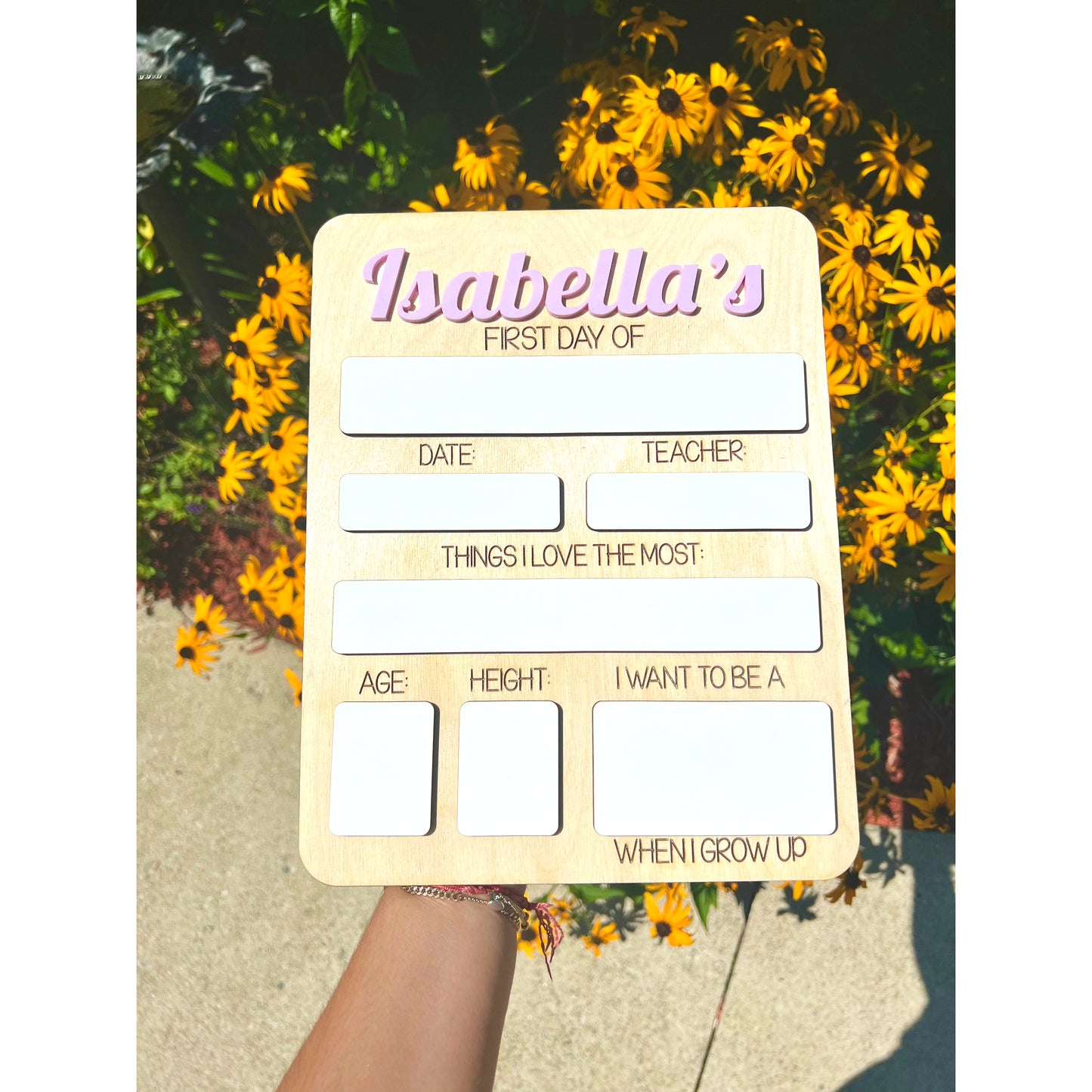Acrylic and Wood Back to School Sign