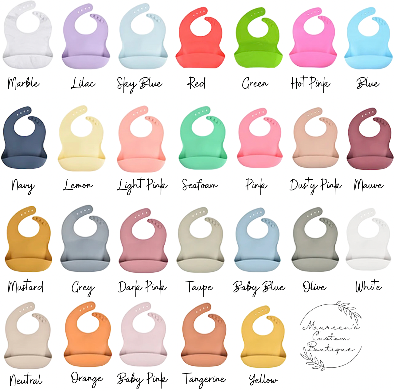 Personalized Silicone Bib