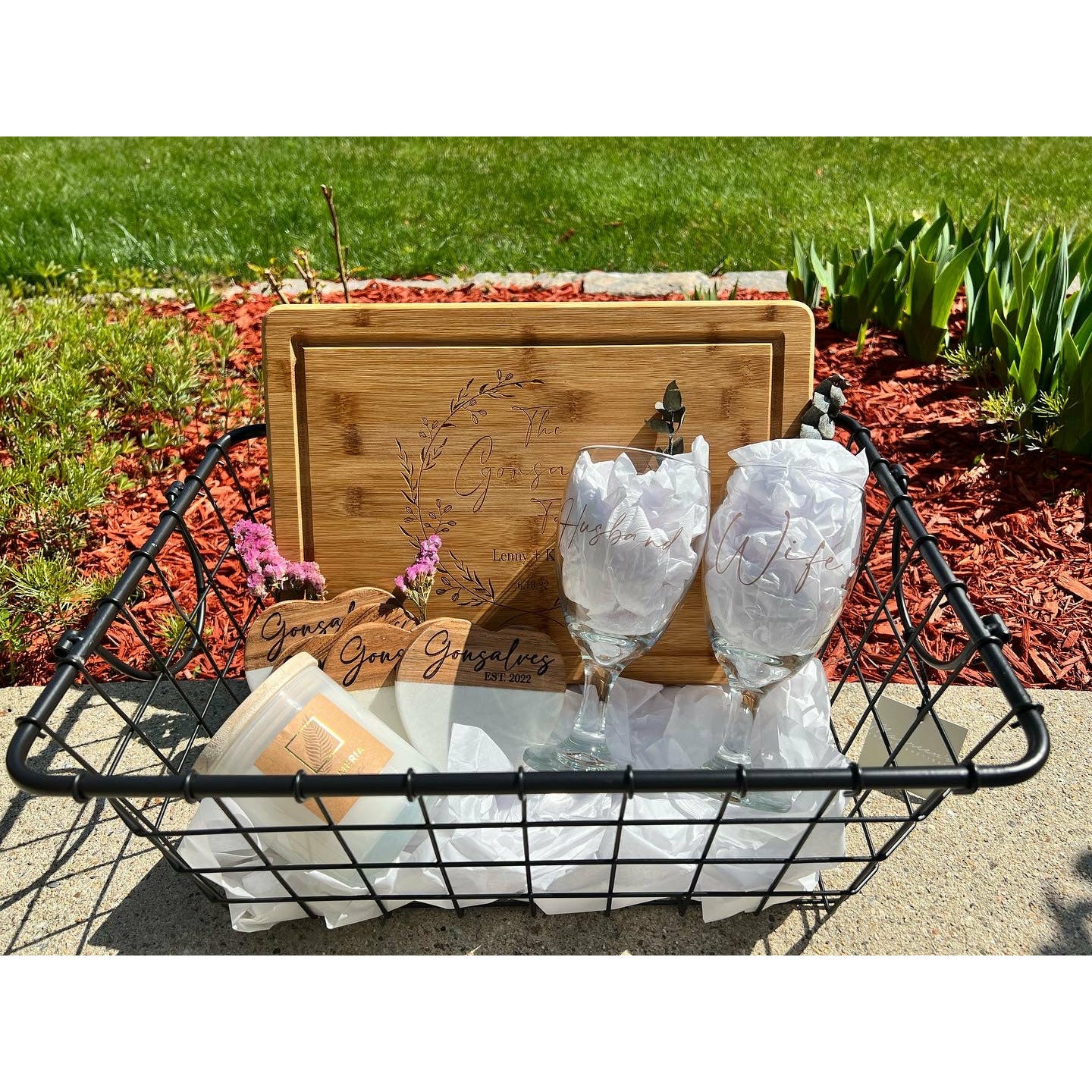 Wood And Marble Coaster Set Of 4