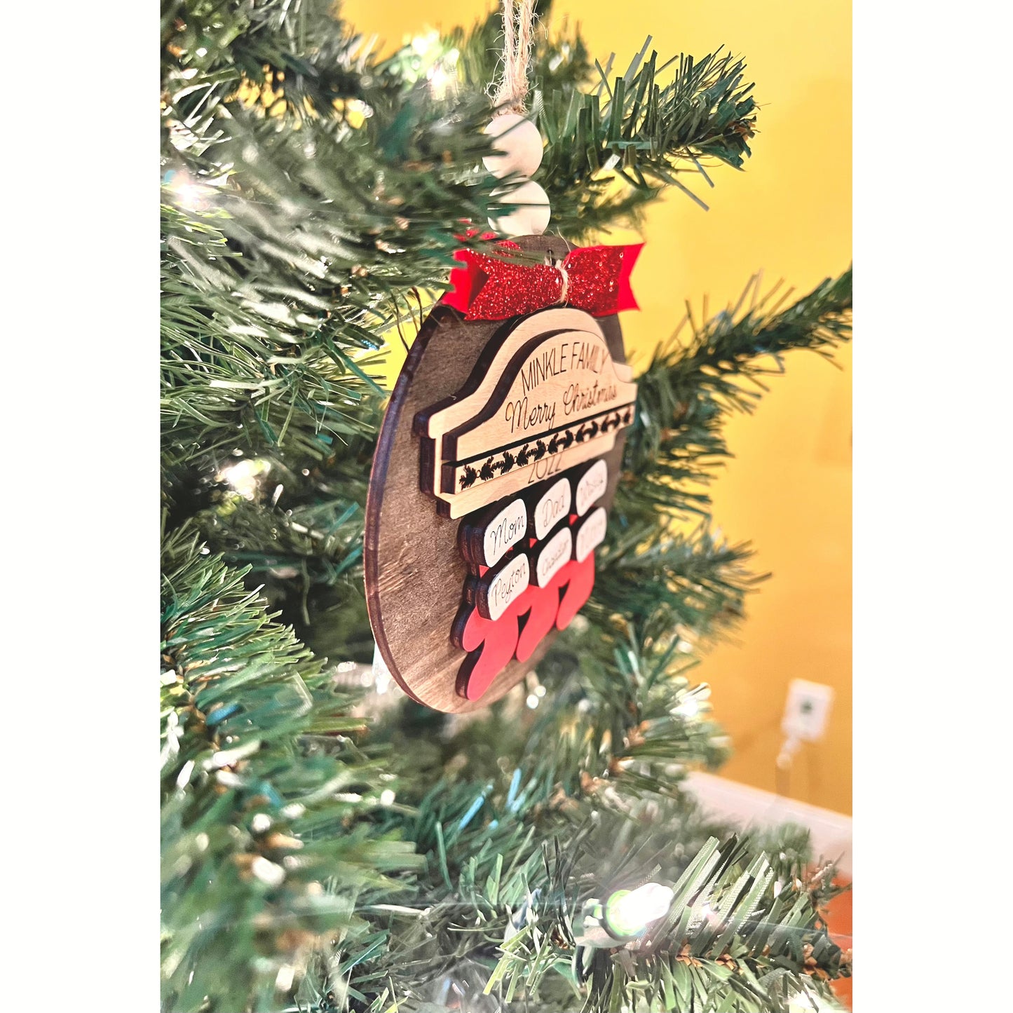 Stocking Family Ornament