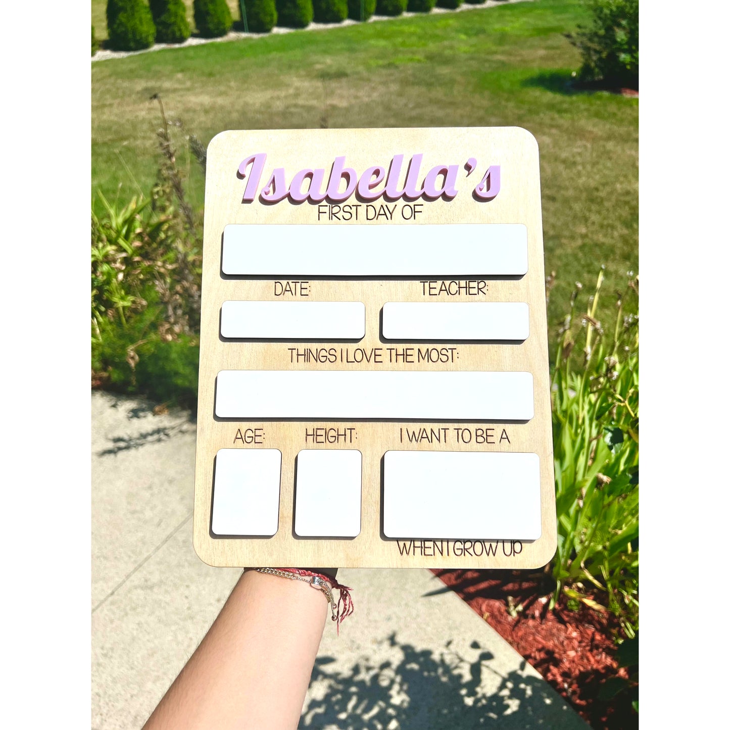 Acrylic and Wood Back to School Sign