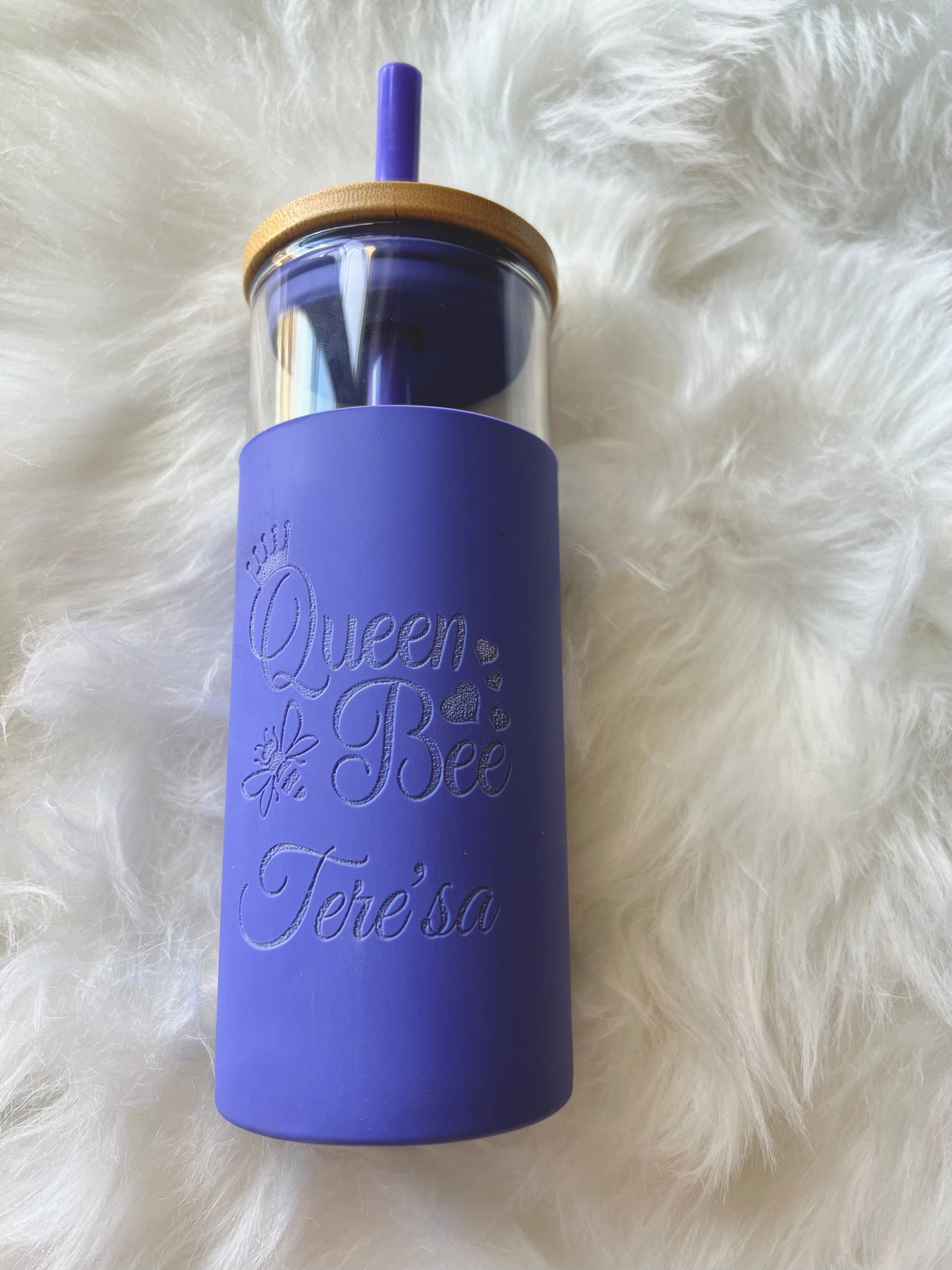 Glass Tumbler with Silicone Sleeve 20 oz