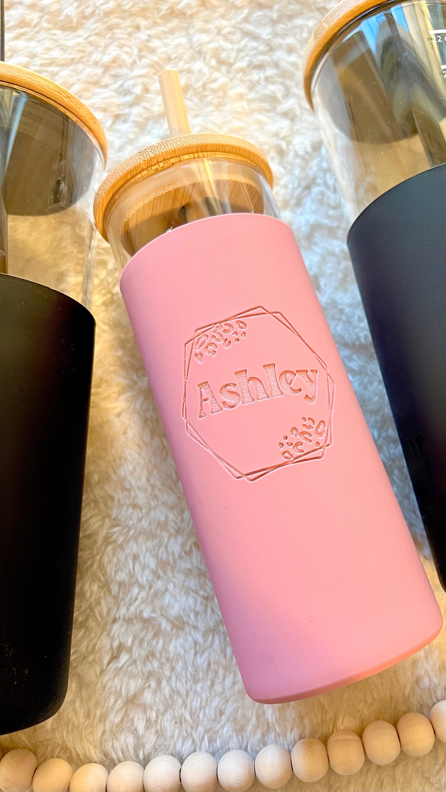 Glass Tumbler with Silicone Sleeve 20 oz