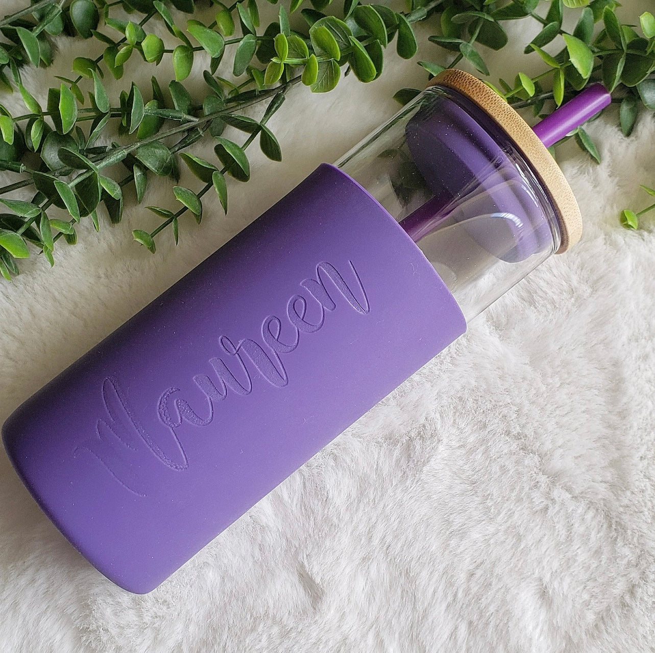 Glass Tumbler with Silicone Sleeve 20 oz
