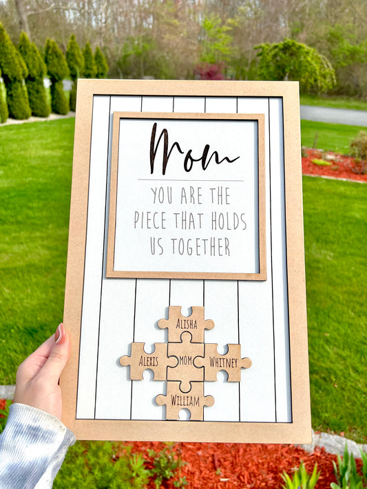 Mom Puzzle Piece Frame