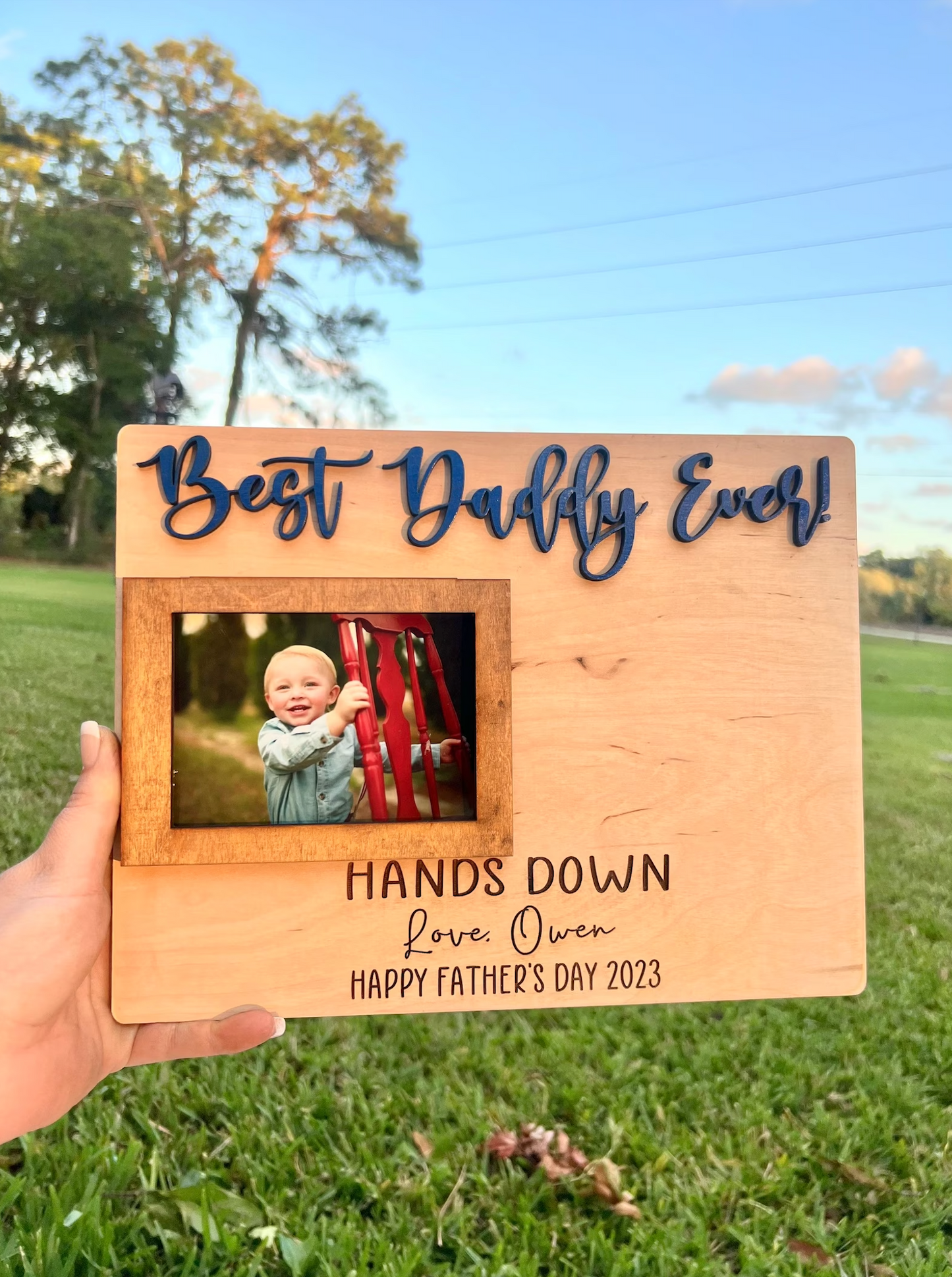 Best Dad Hands Down Photo Frame