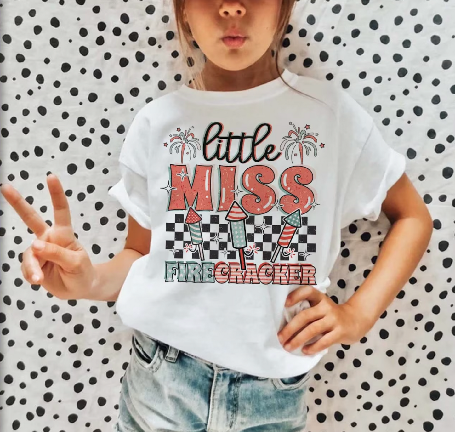 Little Miss Firecracker Childrens Tee