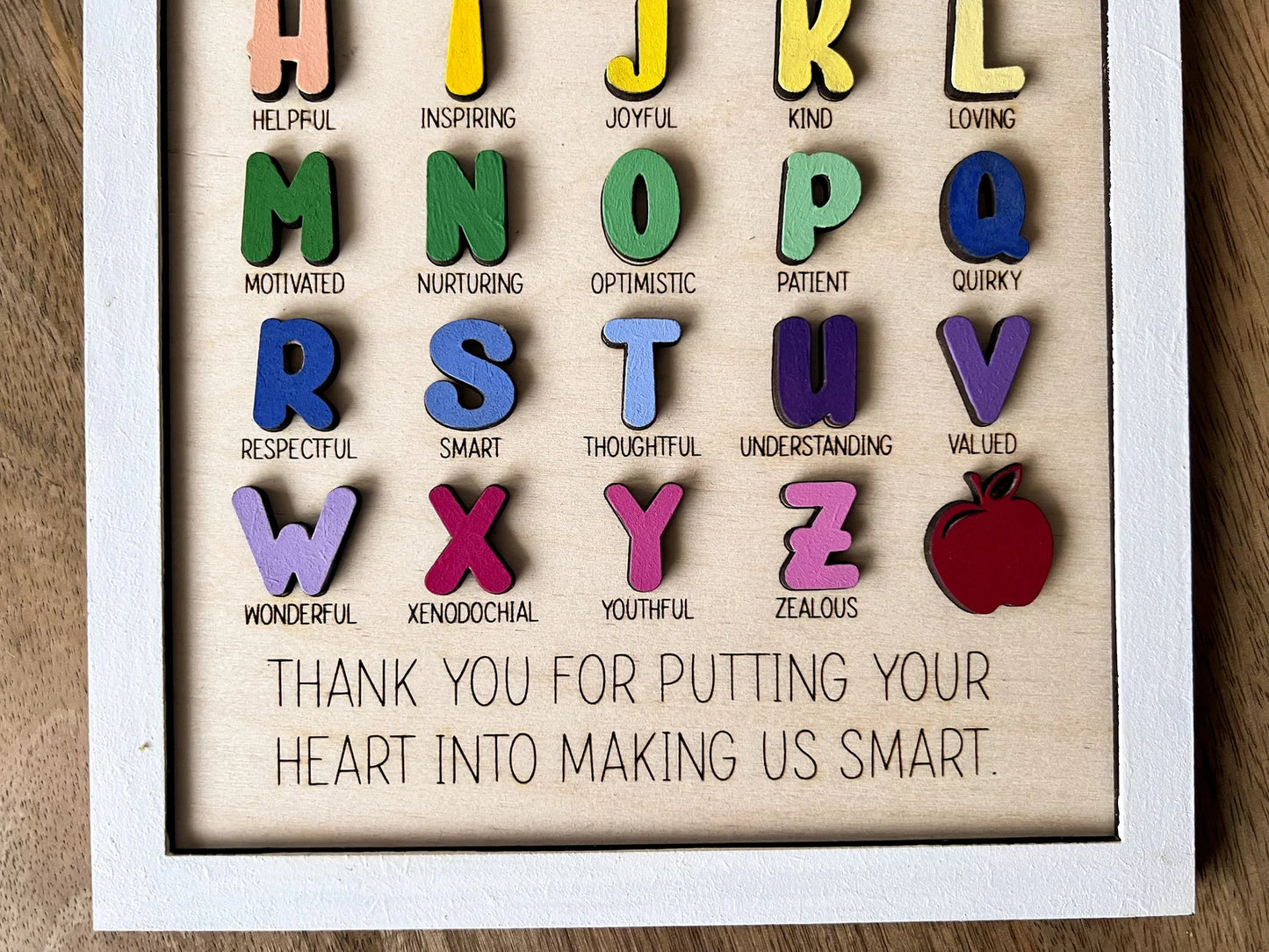 Teacher Alphabet Frame