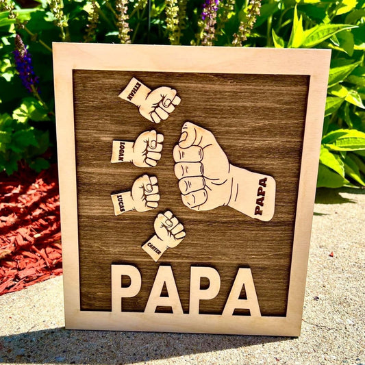 Fist Bump Fathers Day Frame