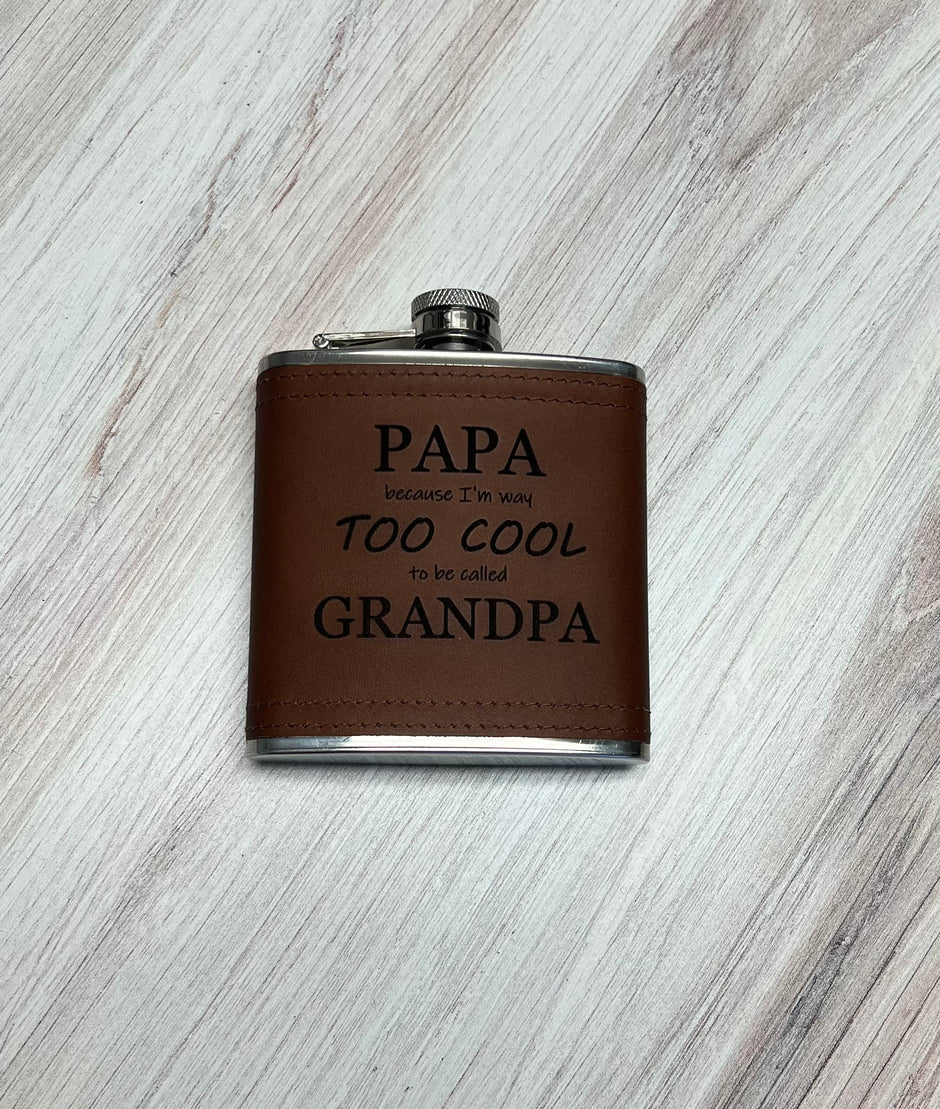 Personalized Leather Flask