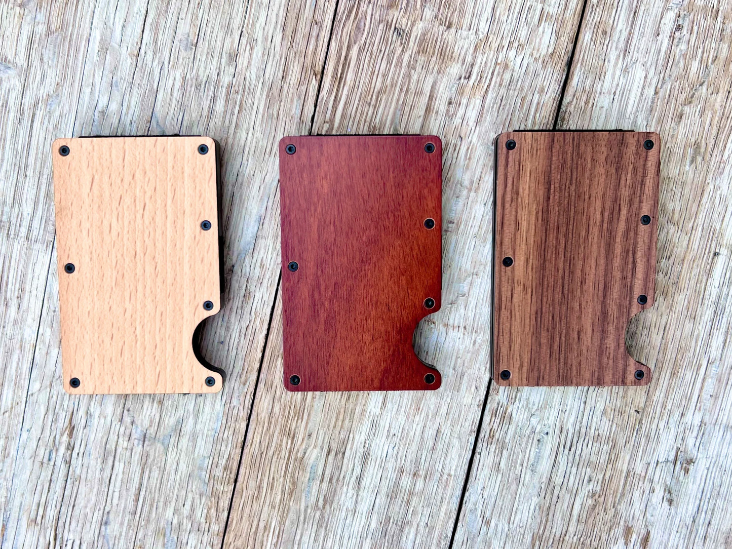 Personalized Wood Minimalist Wallet