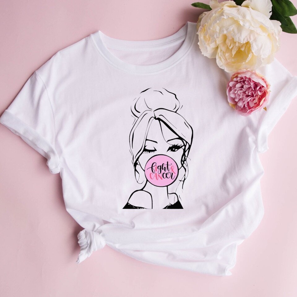 F Cancer Bubble Gum Tee