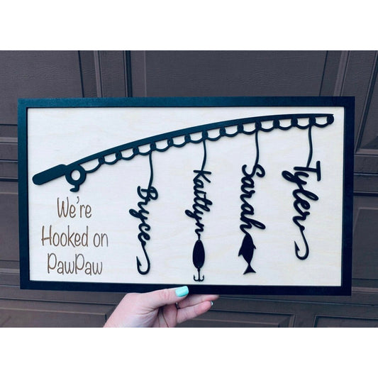 Personalized We’re Hooked Frame