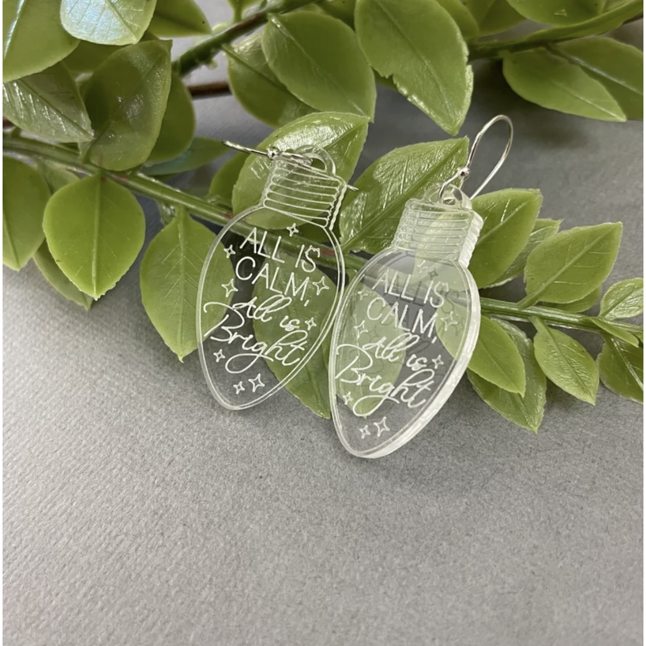 Christmas Lights Acrylic Earrings