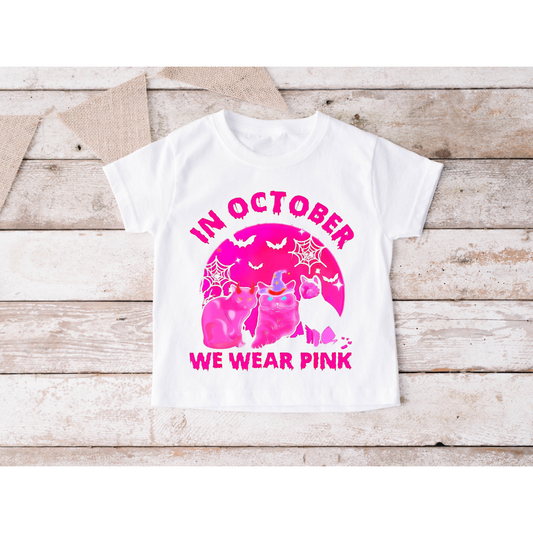 In October We Wear Pink Kids Tee