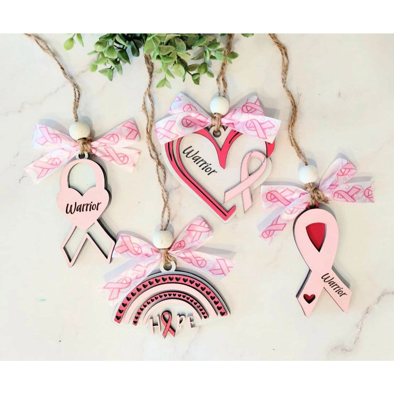 Breast Cancer Car Charm