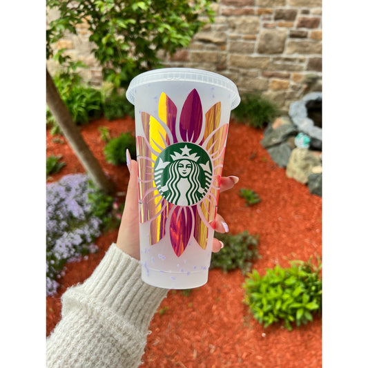 Holographic Color Changing Specs STARBUCKS Tumbler