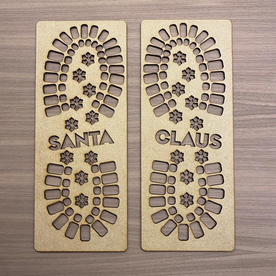 Santa Foot Print Stencil