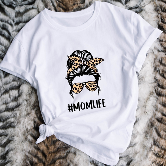 Cheetah Mom Life Tee