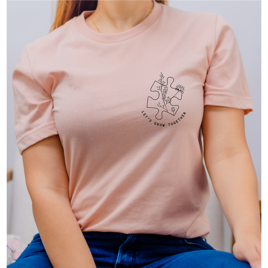 Let's Grow Together Pink Tee