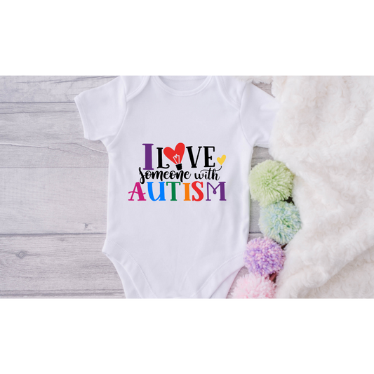 I Love Someone with Autism Childrens Tee or Onesie