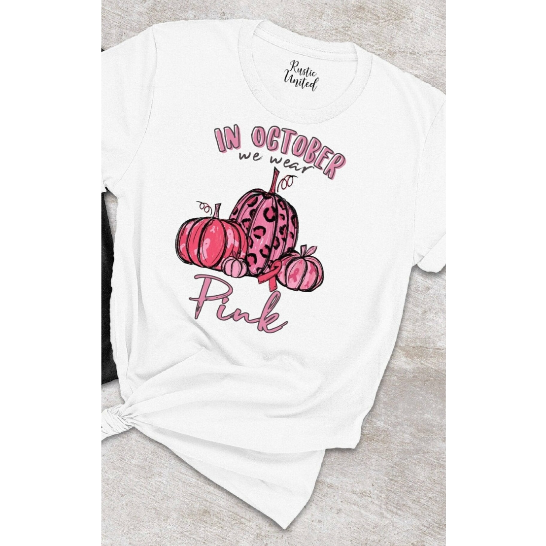 In October We Wear Pink Pumpkin Tee