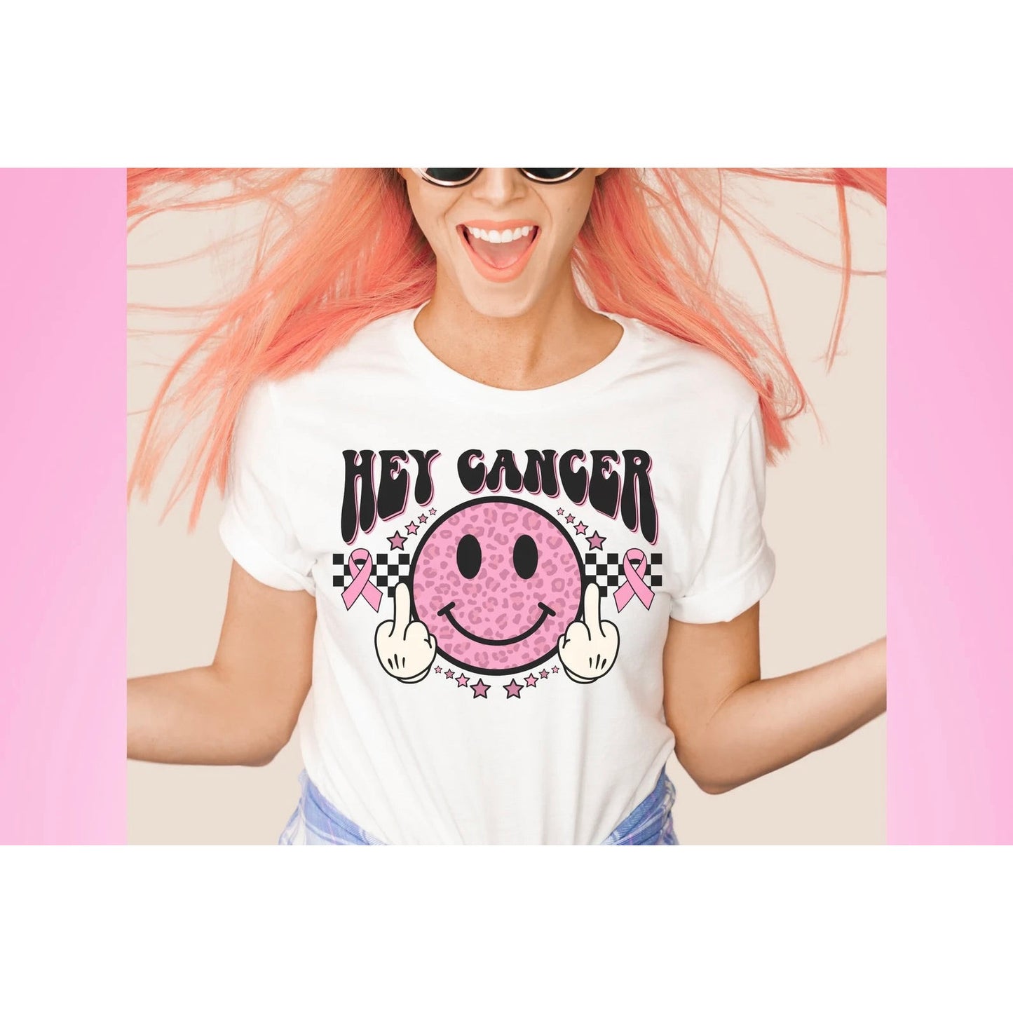 Hey Cancer Smiley Tee