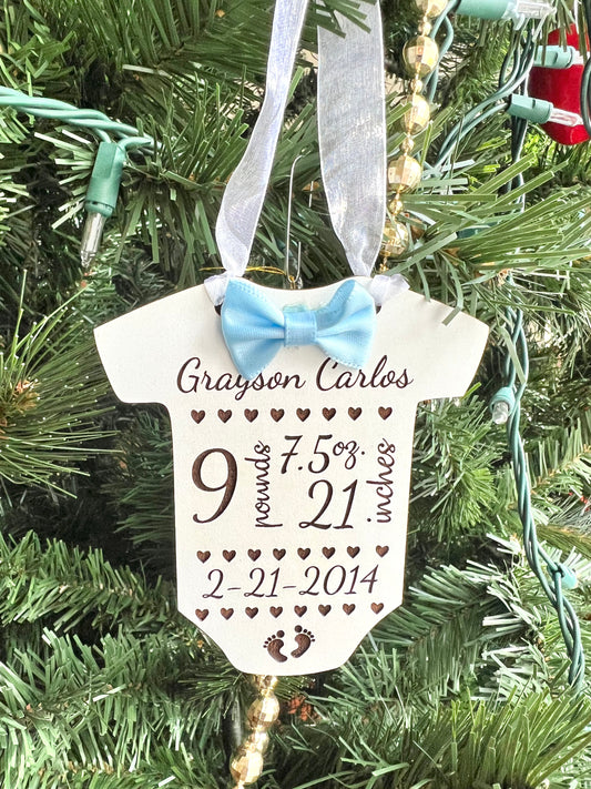 Personalized Baby Onesie Ornament
